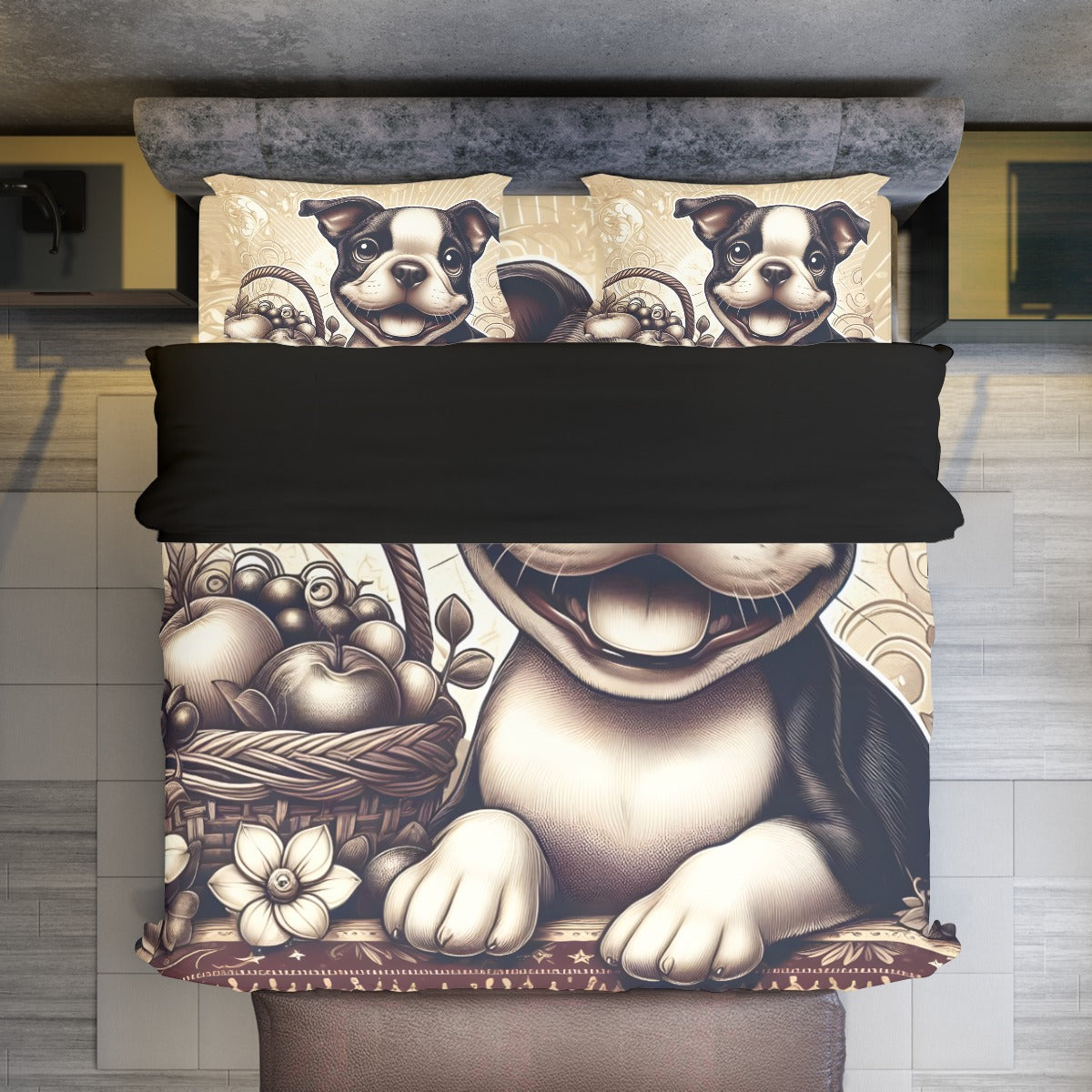 Avelena | Jack Bettwäsche Set Für Boston Terrier Liebhaber