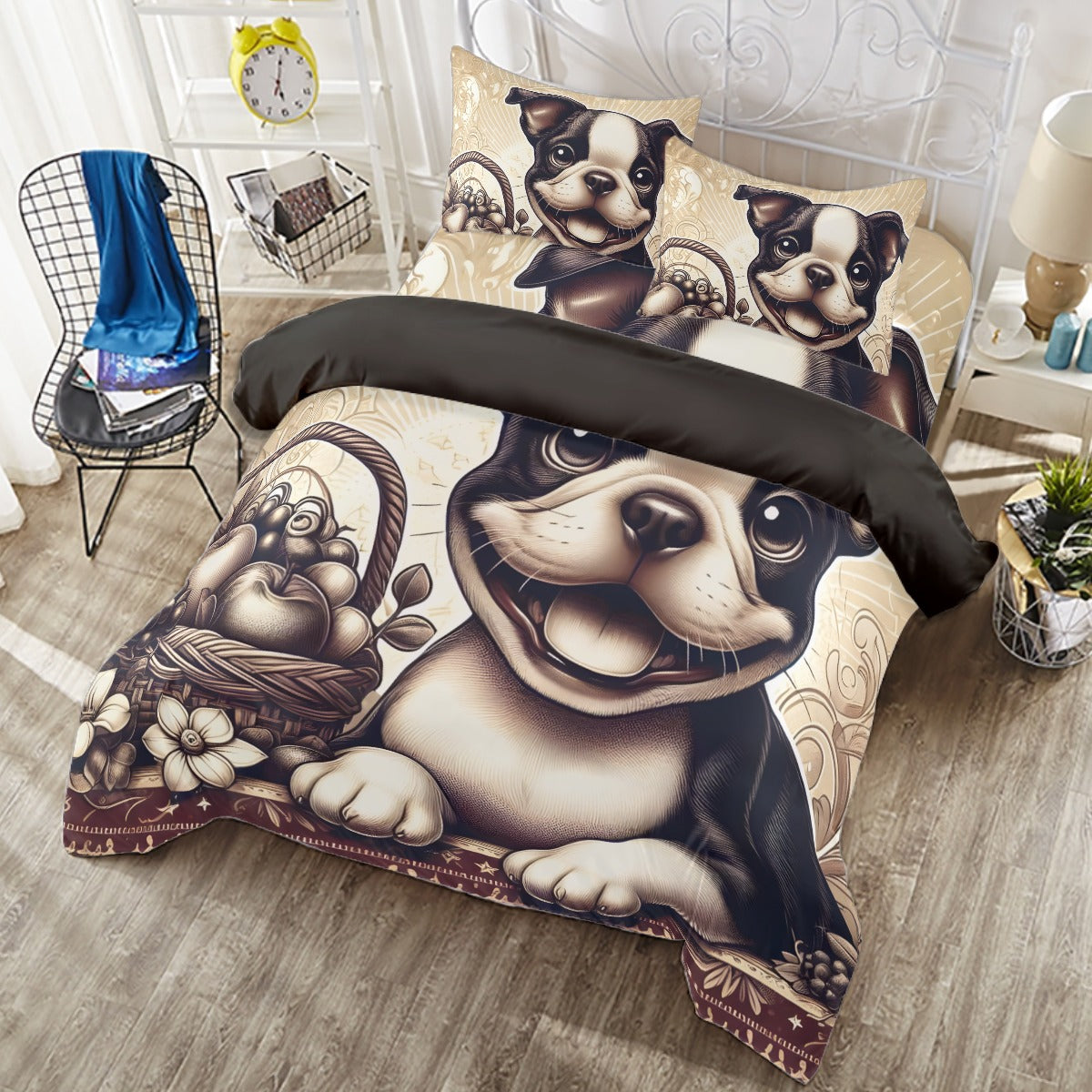 Avelena | Jack Bettwäsche Set Für Boston Terrier Liebhaber