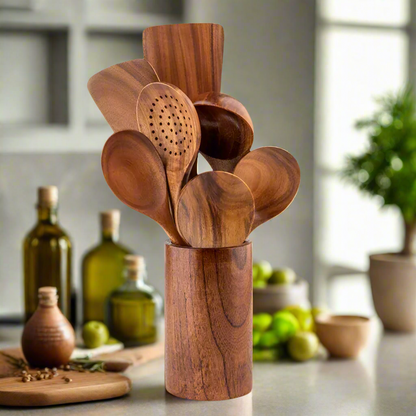 Avelena | Elegantes und langlebiges Besteckset - Teak Splitter