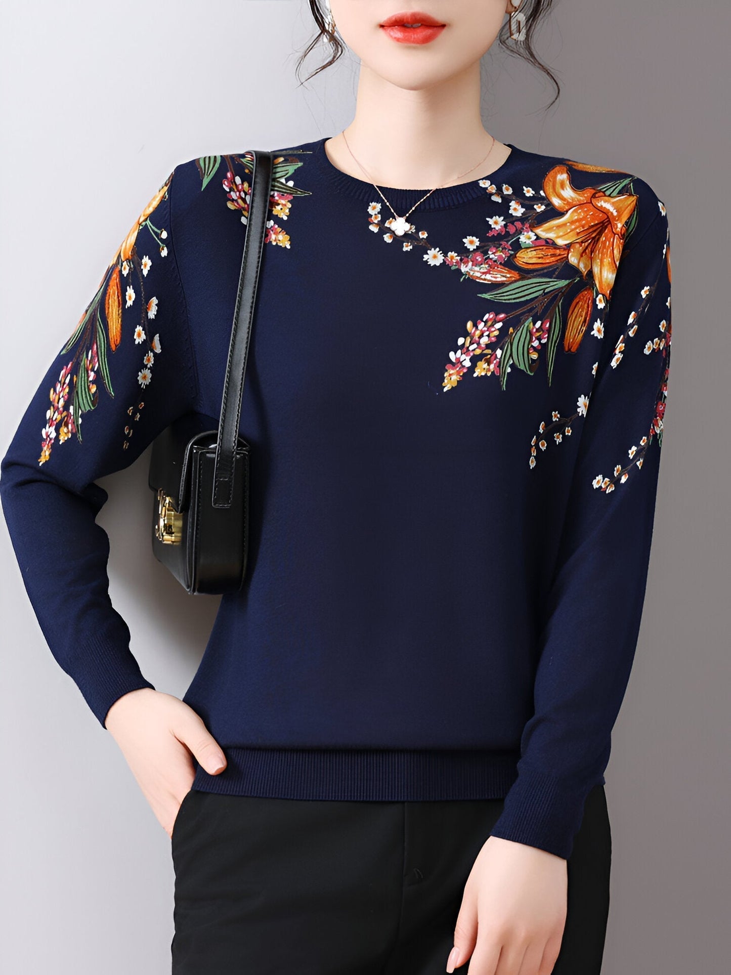 Avelena | Sweatshirt Langarm mit Floralprint