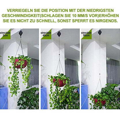 Avelena | Einziehbarer Haken, Pflanze Seilzug für Garten Töpfe und Vogel-Feeder