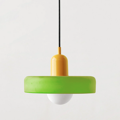 Avelena |  Pendelleuchte aus farbigem Glas | Elegante Hängeleuchte im Bauhaus-Stil | Designlampe für Wohnzimmer & Esszimmer