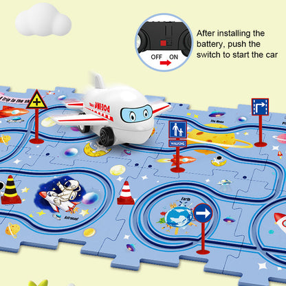 Avelena | Kinder Bildungs-Puzzle Spur Auto Spielset