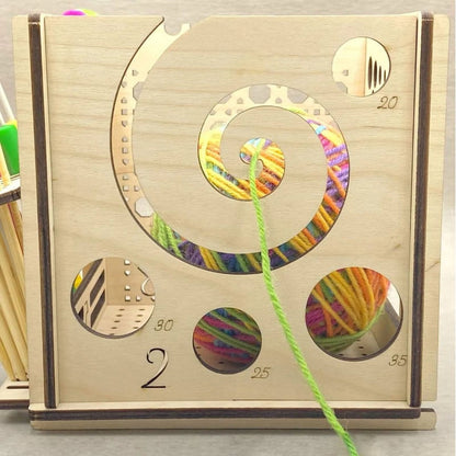 Avelena | All-in-One Holz Garnschale - Multifunktionales Strickwerkzeug