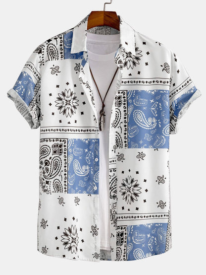 Avelena Print Button Up Hemd #Zufälliges Muster Design#