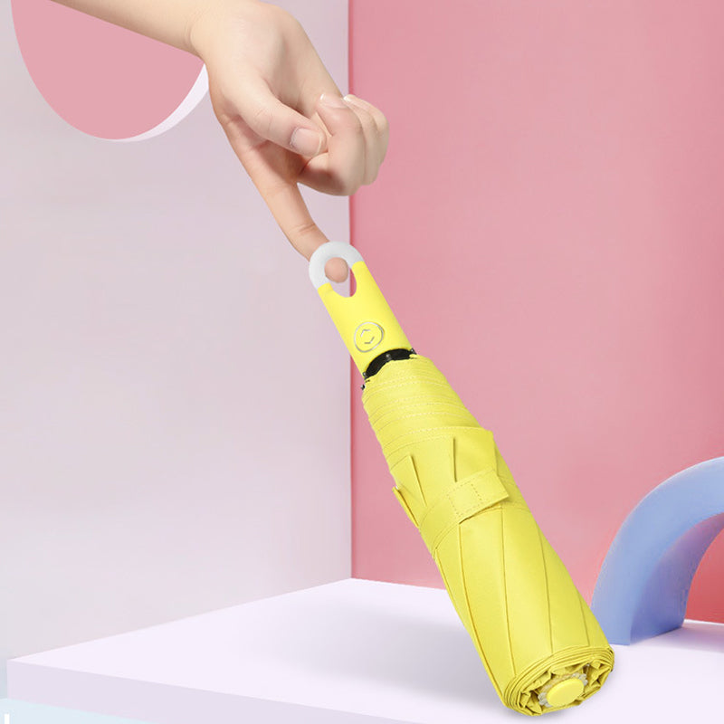 Avelena | Dreifach selbstöffnender und zurückziehbarer Regenschirm mit Schnalle