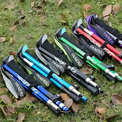 Avelena | Verstellbarer faltbarer Trekkingstock für Wanderungen, Backpacking & Outdoor-Abenteuer - Leichtes Aluminiumdesign