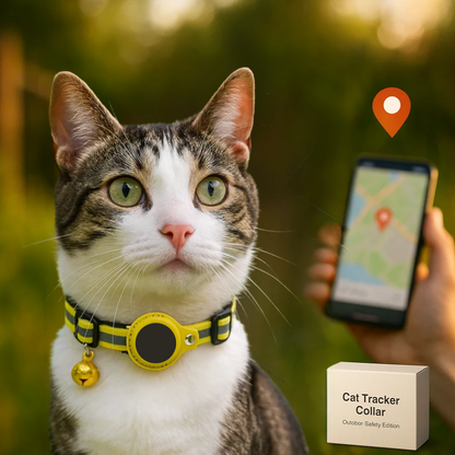 Avelena | Katzen GPS Tracker Halsband | Schnellverschluss, reflektierendes Design & strapazierfähig für Outdoor-Sicherheitsabenteuer