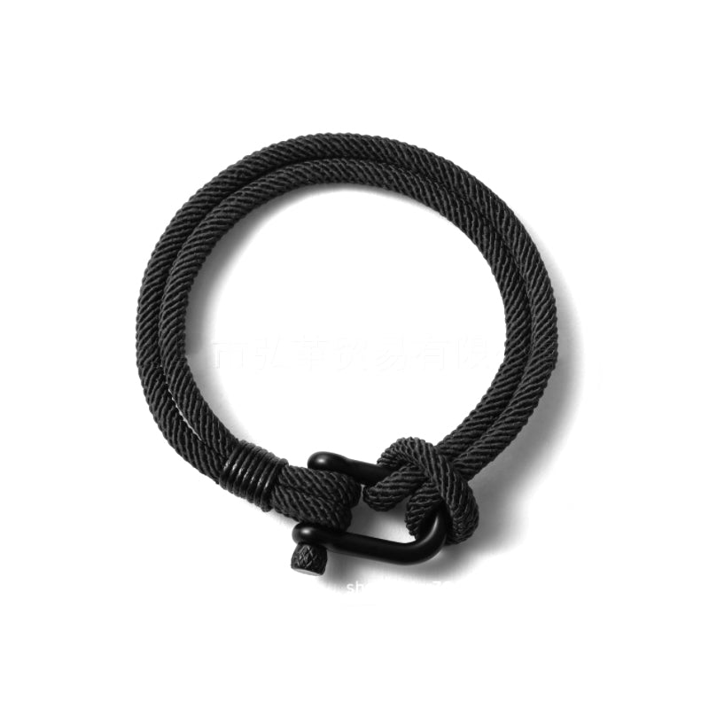 Avelena | Geformte Schnalle Nylon Geflochtenes Armband