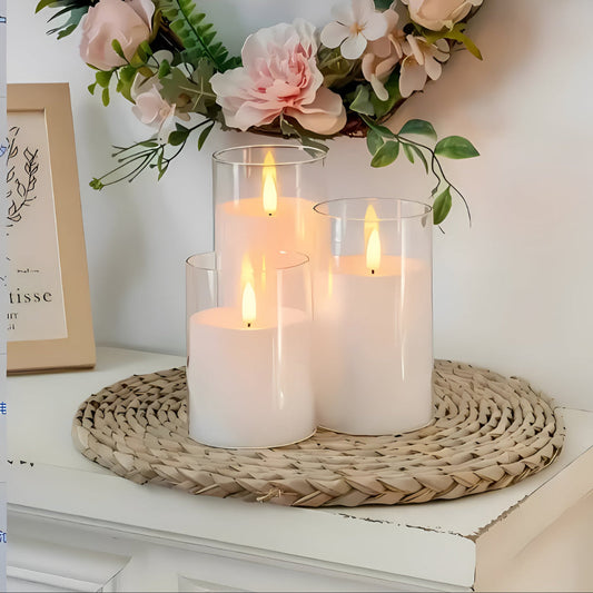 Avelena | Ätherische 3D flameless Kerze | 3er Set