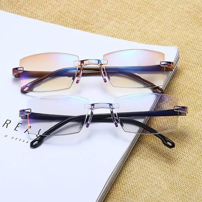 Avelena | 2024 neue hohe Härte Anti-Blau Licht Saphir Lesebrille Dual Focus Intelligente Lesebrille