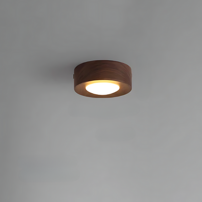 Avelena | Walnuss-Deckenlampe mit LED-Strahler