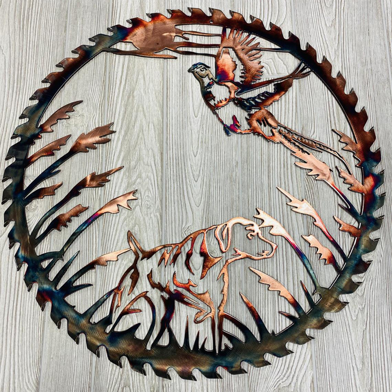 Avelena | Solo Mallard Jagd & Forellenfischen Szene Kreative Metall Wandkunst Handwerk