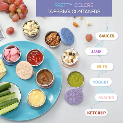 Avelena | Dicht verschließbare Edelstahl-Saucenbehälter (6er-Set)