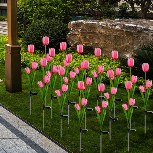 Avelena | Solar Tulpe Rasenlicht Außen Garten LED Tulpe Blumenlicht Bodenstecker Landschaftslicht