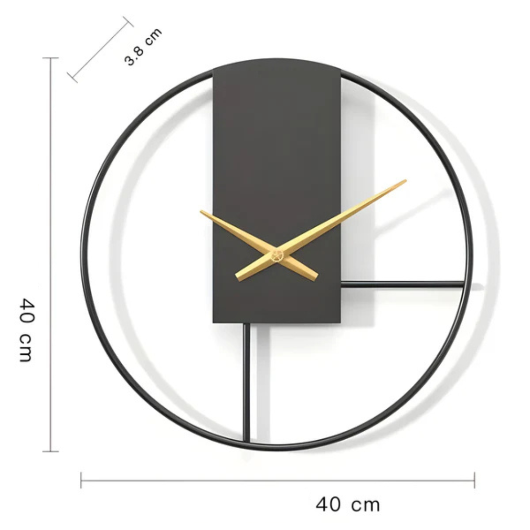 Avelena | Aurum | Minimalistische Stille Wanduhr – Stilvolle große dekorative Uhr
