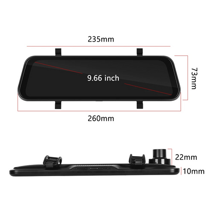 Avelena | VisionMirror Pro – Ultra HD Spiegel Dash Cam mit kabellosem CarPlay & Android Auto