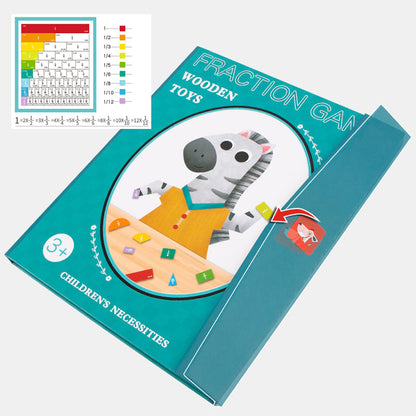Avelena | Magnetisches Buch-Bruchteil-Puzzle für Kinder - Spielend Bruchrechnen lernen