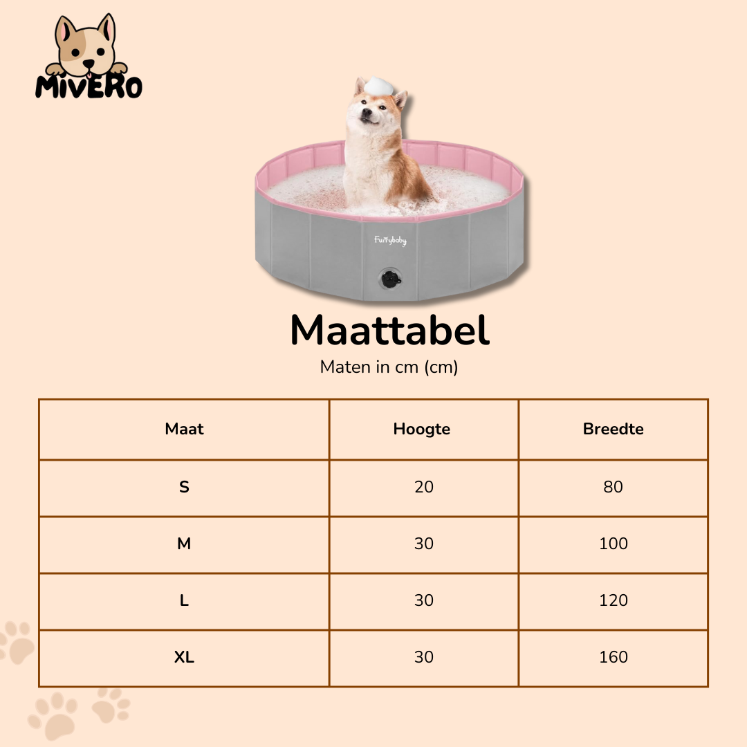 Avelena | Snuffpool Zusammenklappbares Hundepool Hartplastik