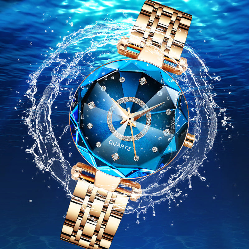 Avelena | Diamant Zifferblatt Damen Wasserdichte Uhr