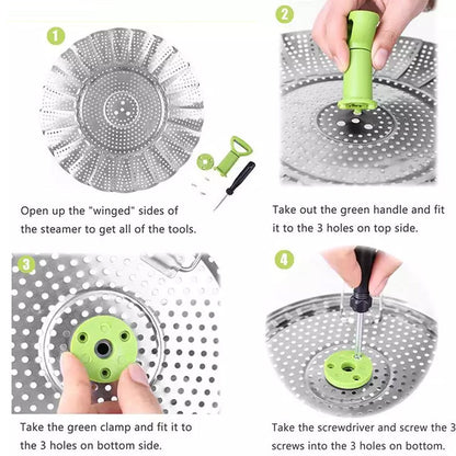 Avelena | Blumenförmiger Stahlfalt-Dampfer