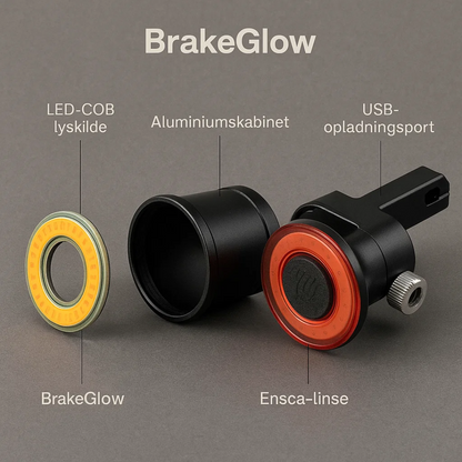 Avelena | BrakeGlow | Ultra-intelligente Rückleuchte für Fahrrad