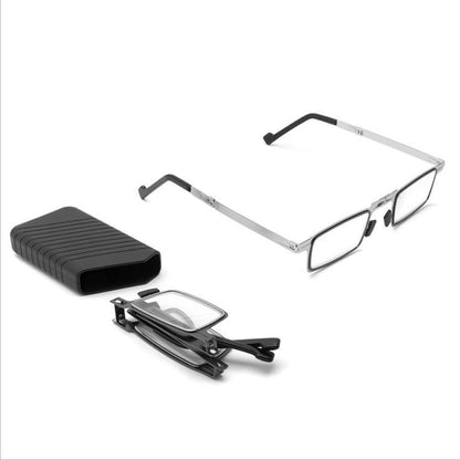 Avelena | Ultra leichtes Titanmaterial schraubenlose faltbare Lesebrille