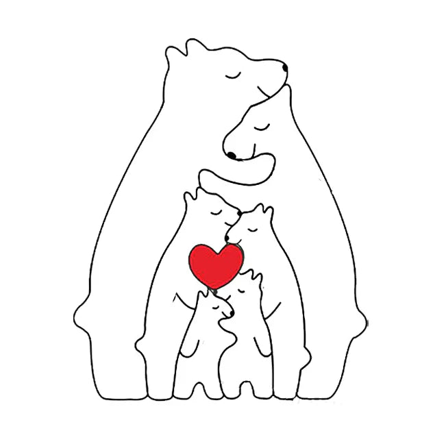 Avelena | CozyBears Holz Familienpuzzle