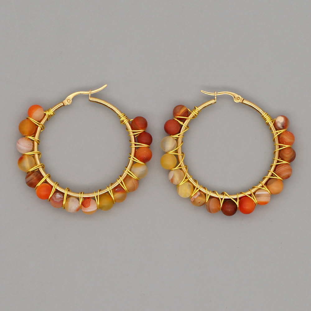 Avelena | Elegante Boho Von Der Natur Inspirierte Kristall-Ohrringe