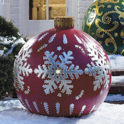 Avelena | Weihnachts Deko Kugeln aufblasbar | PVC Outdoor Kugeln | Wetterfest & Wiederverwendbar | Verschiedene Designs