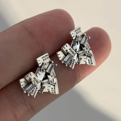 Avelena | 925 Silber Lava Stud Ohrringe: Ausdrucksvolle Persönlichkeit Schmuck