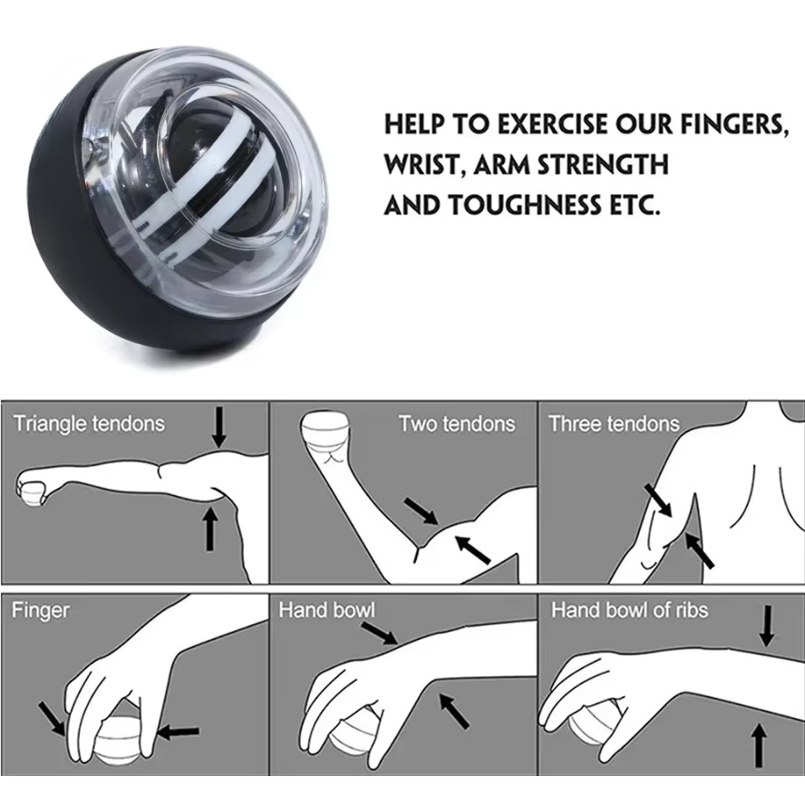 Avelena | Auto Start Gyro Ball Handgelenk- und Unterarmtrainer Griffstärketrainer