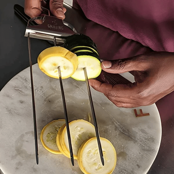 Avelena | Edelstahl 3-zinkige BBQ Grillspieße