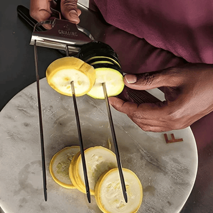 Avelena | Edelstahl 3-zinkige BBQ Grillspieße