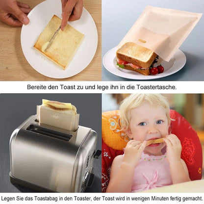 Avelena | Wiederverwendbare antihafte Toastabags, 5 Stücke