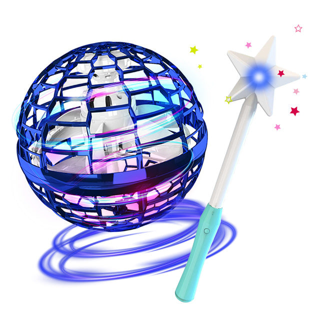 Avelena | Flynova Pro Flying Ball Spinner Spielzeug Handgesteuerter Drohnenhubschrauber 360 Grad rotierendes Mini-UFO mit leichten Kindergeschenken