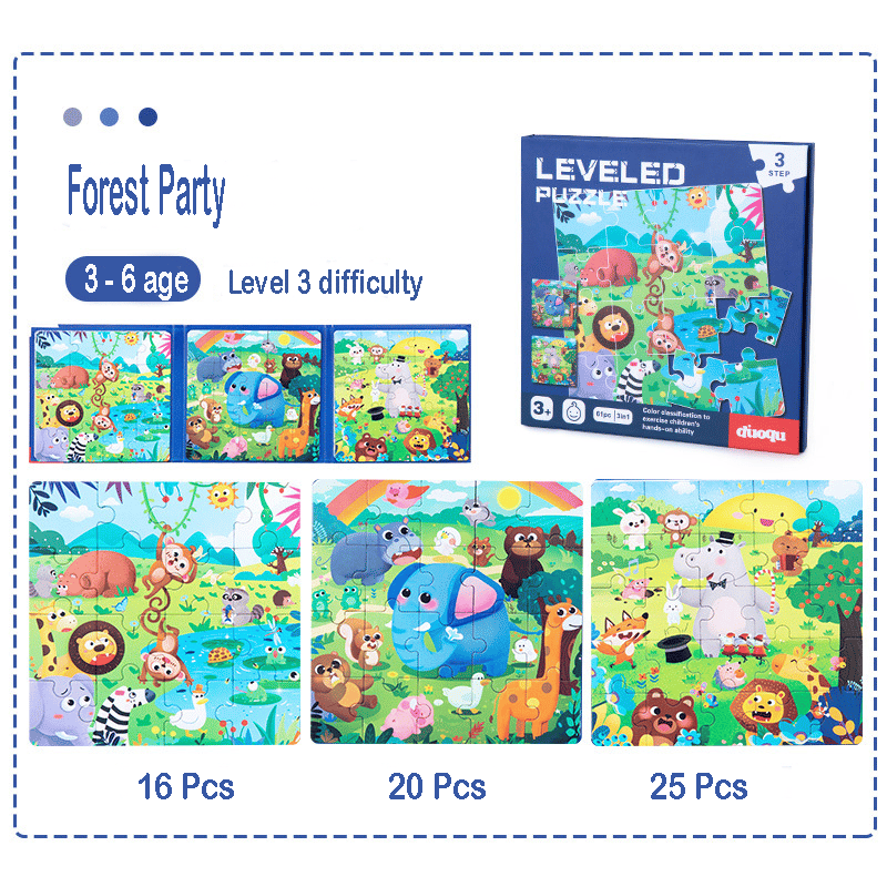 Avelena | Holz 3-in-1 Magnetischen Fortgeschrittenen Faltpuzzle