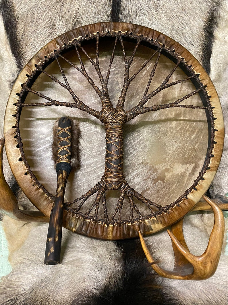 Avelena | Schamanentrommel "Baum des Lebens" Sibirische Trommel Geistermusik