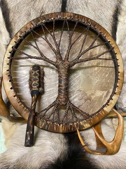 Avelena | Schamanentrommel "Baum des Lebens" Sibirische Trommel Geistermusik