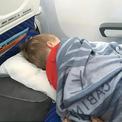 Avelena | Aufblasbare Reisefußstütze | Ergonomisch, höhenverstellbar & kompakt für Flugzeuge, Züge, Busse & Büroeinsatz
