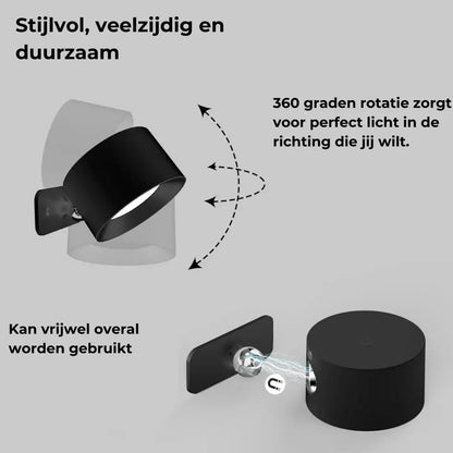 Avelena | Wandlampe Wiederaufladbar Kabellos 360°