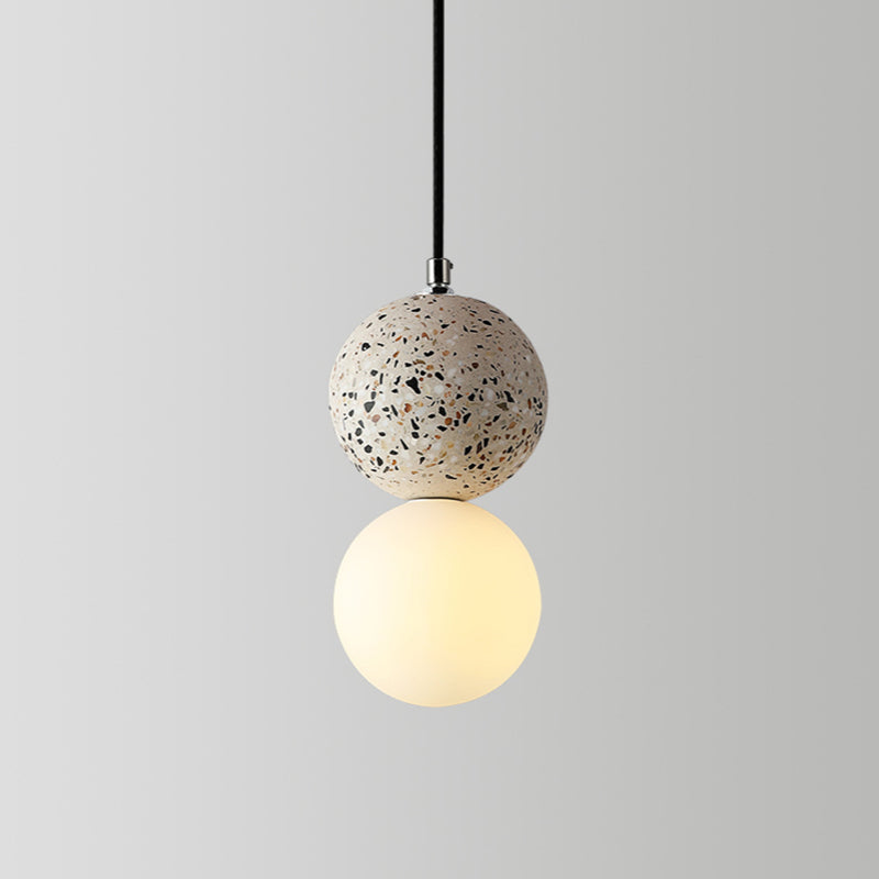 Avelena | Valentina Moderne Ball LED Pendelleuchten Schwarz Weiß Glas