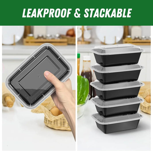Avelena | 50-teiliges Meal-Prep-Behälter-Set mit Deckel – Ideal für Essensvorbereitung