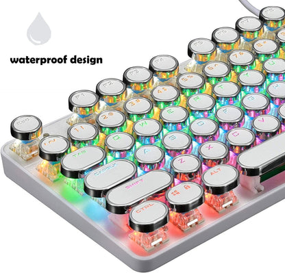 Avelena | 87-Tasten Mechanische Gaming-Tastatur RGB Hintergrundbeleuchtet Blaue Schalter