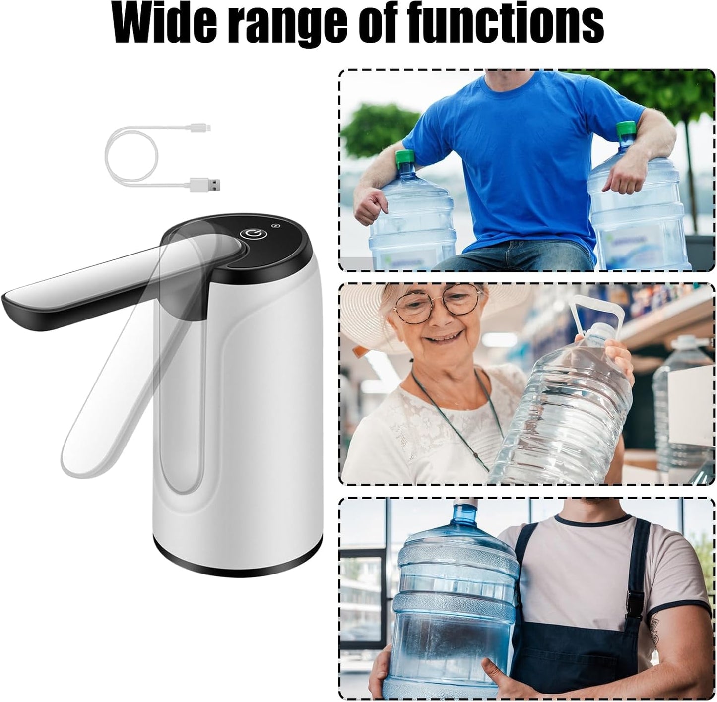 Avelena | Tragbarer USB wiederaufladbarer Wasserspender – Hydravo (1+1 KOSTENLOS)