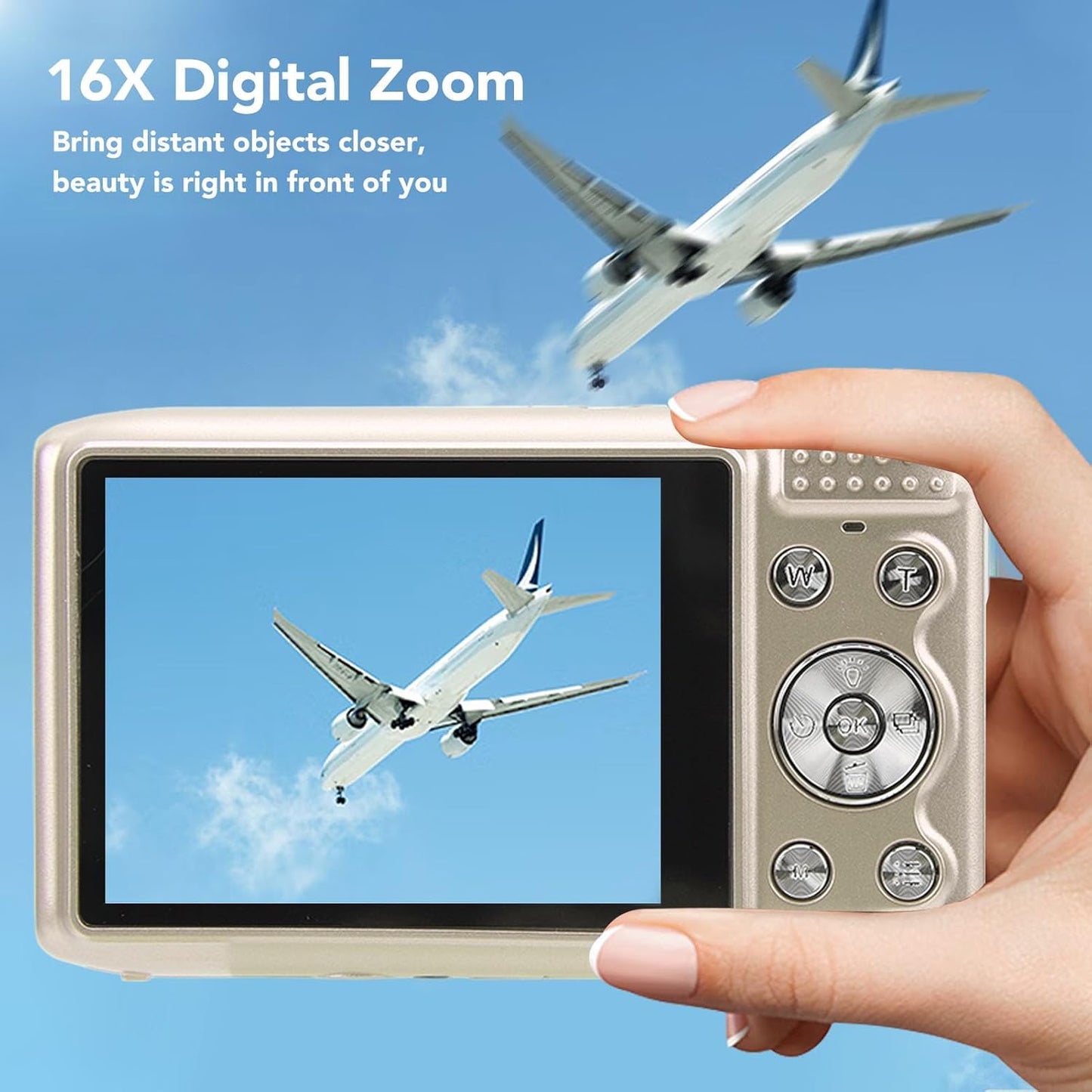 Avelena | 4K Kompakte Digitalkamera mit 58MP Fotos und 16X Zoom – Lumora