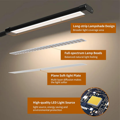 Avelena | 77 LED Tischklemmlampe mit USB-Stromversorgung & flexiblem Schwanenhals – Serava