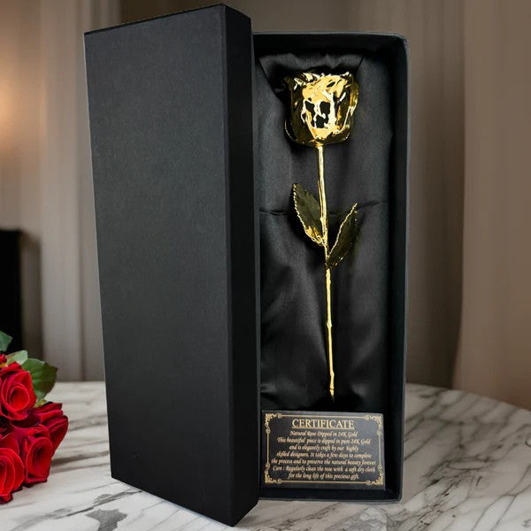 Avelena | 24K vergoldete Rose Ein zeitloses Geschenk in luxuriösem Geschenkkarton