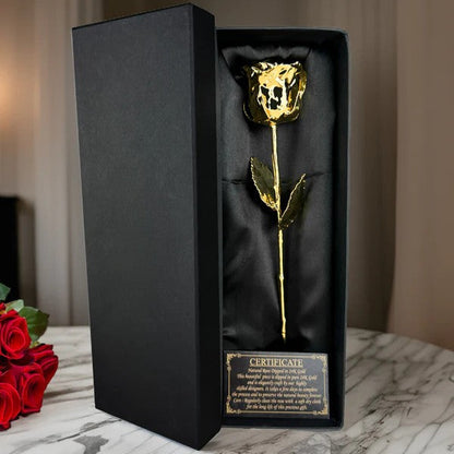 Avelena | 24K vergoldete Rose Ein zeitloses Geschenk in luxuriösem Geschenkkarton