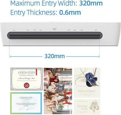 Avelena | A3 Desktop Laminator Set mit heißer & kalter Mode und 6-in-1-Funktionen – Lexaro